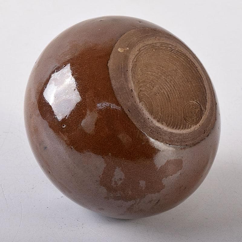 茶道具　尾戸焼　茄子茶入　仕覆付　時代箱　V　8195