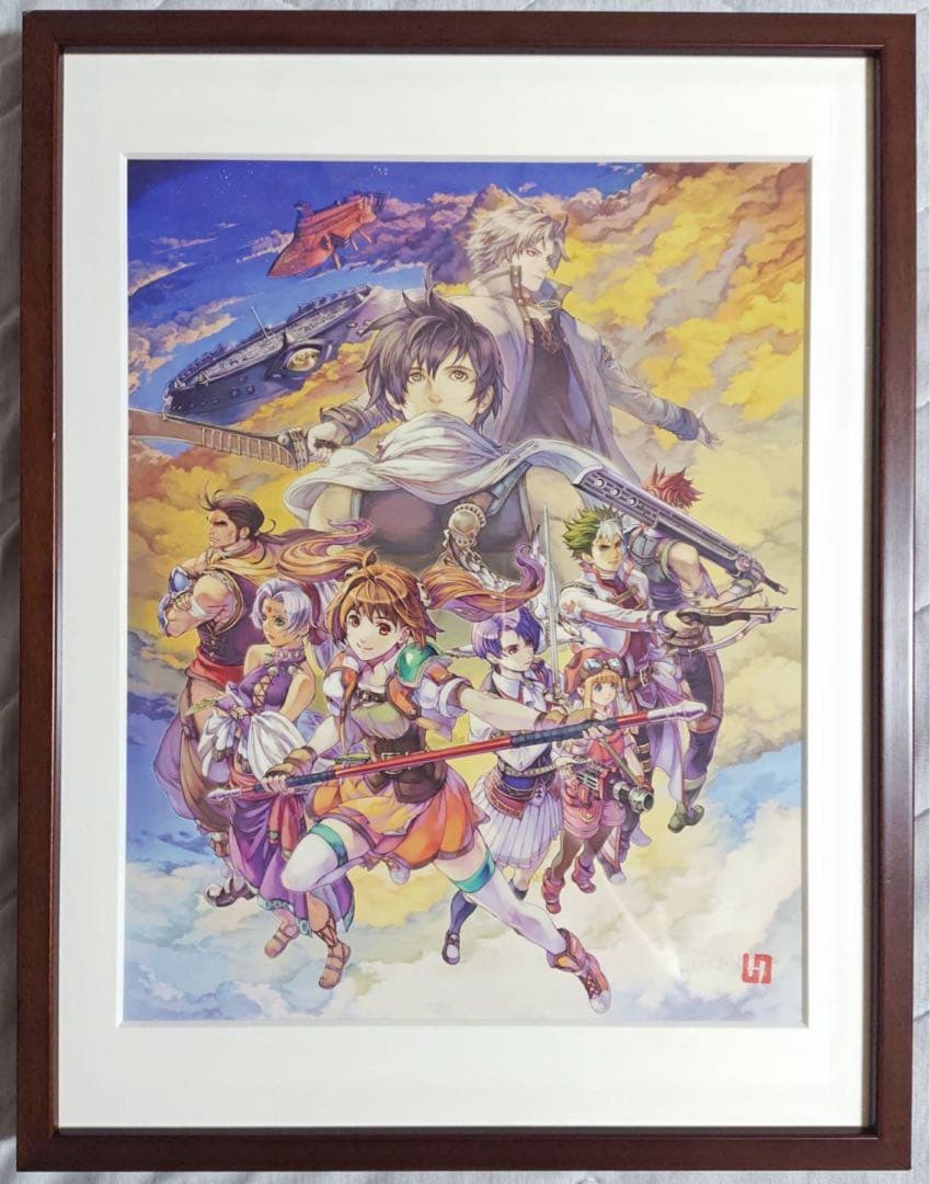 英雄伝説Ⅵ 空の軌跡SC ファルコム公認額装複製原画 交差する運命 直筆サイン入