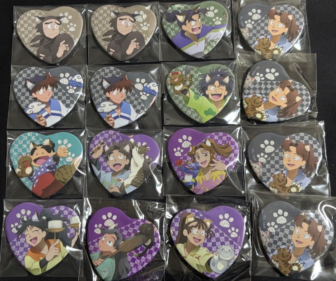 忍たま乱太郎 ナンジャタウン ハート缶バッジ 16個セット