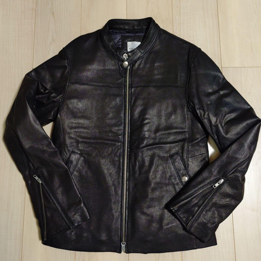 BEAUTY&YOUTH 黒 ゴートレザージャケット シングルライダース Ｌ