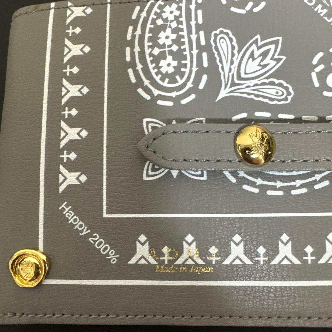 ADMJ バンダナ柄プリント　二つ折り財布