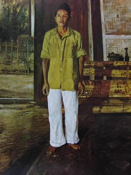 SUDJOJONO（S.スドジョヨノ）、隣人の像、希少大判画集画