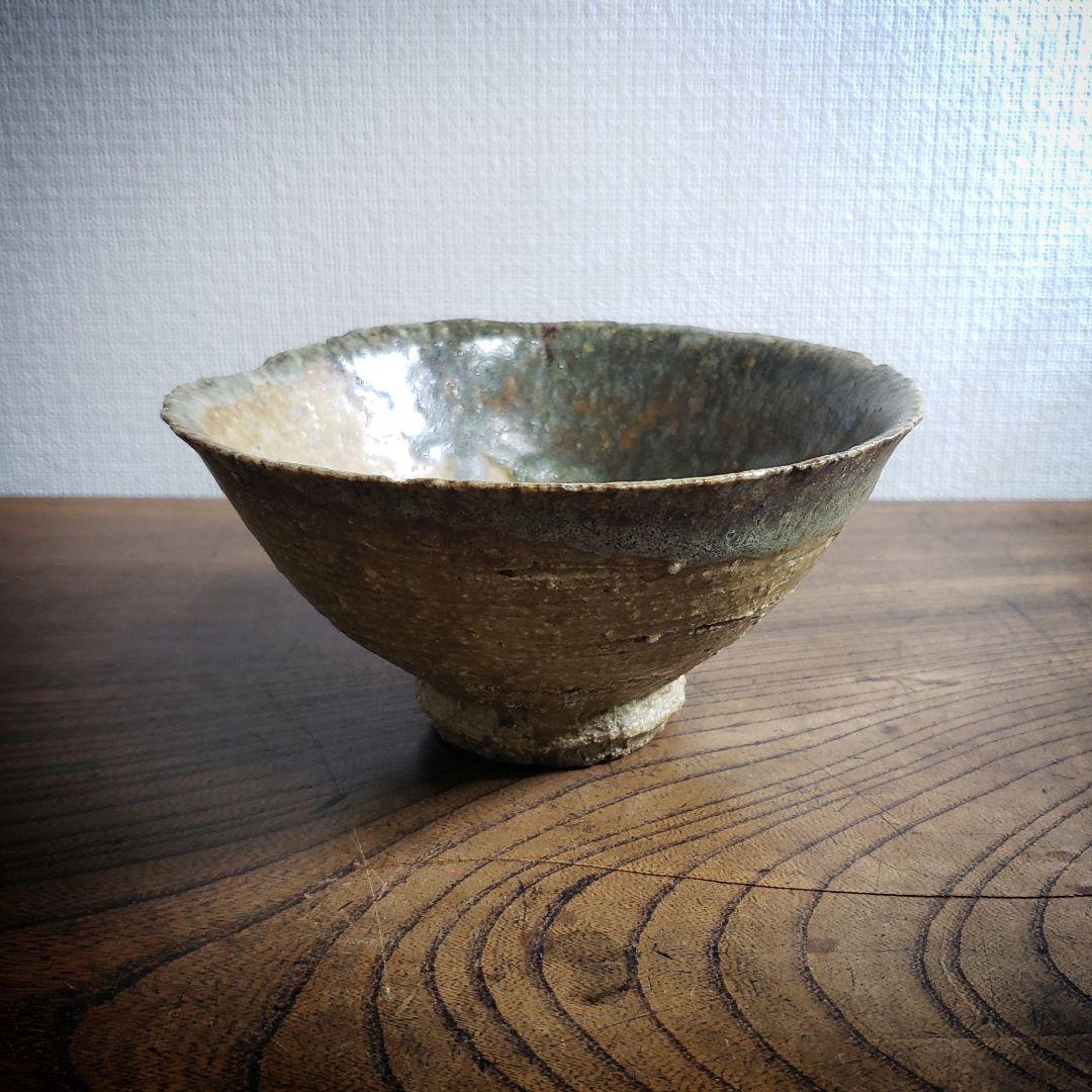 茶碗　抹茶椀　茶道具　茶器　銘　訳あり　欠け　緑　岩　鉢　丼