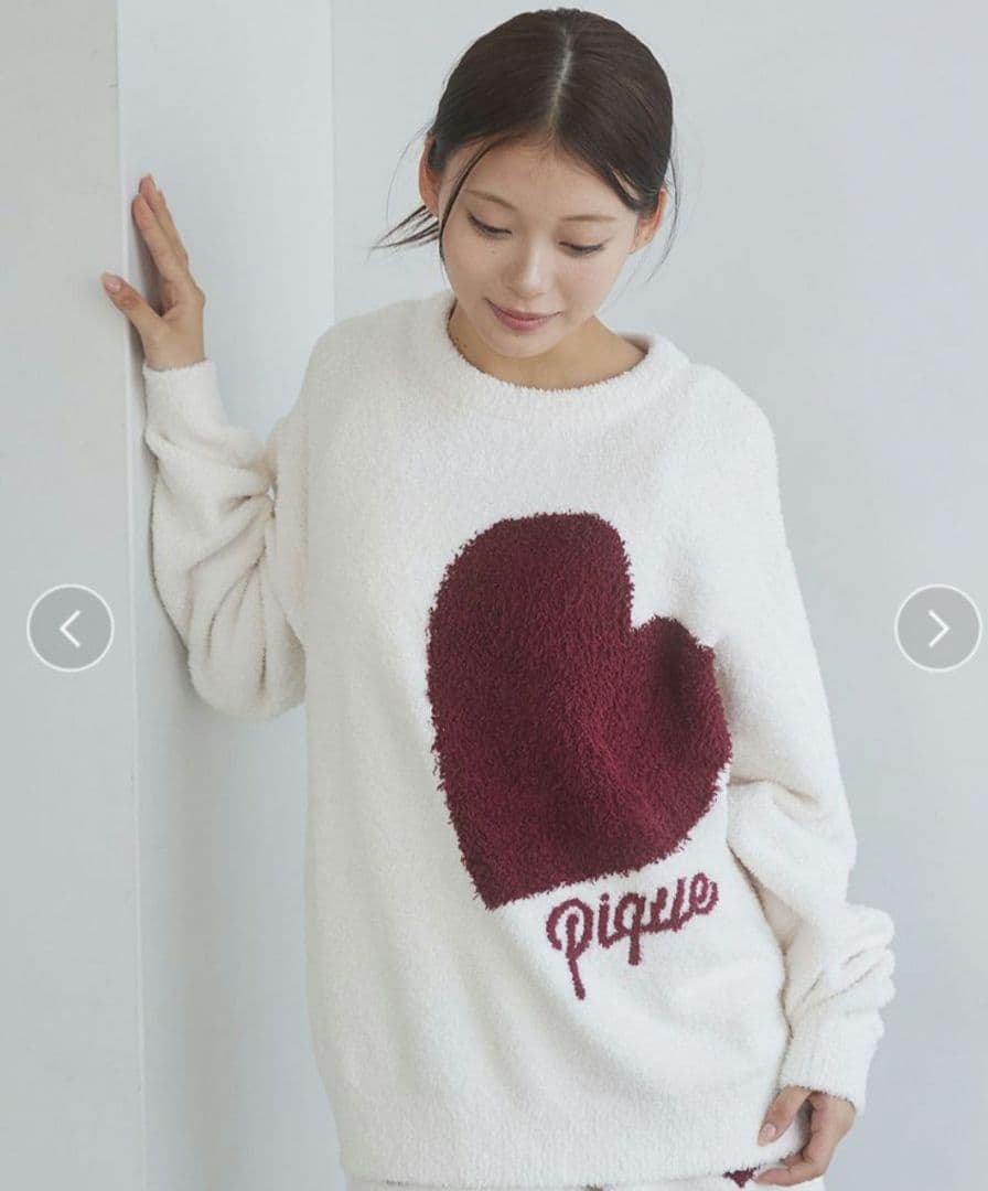 gelato pique ハートジャガードプルオーバー&ショートパンツセット