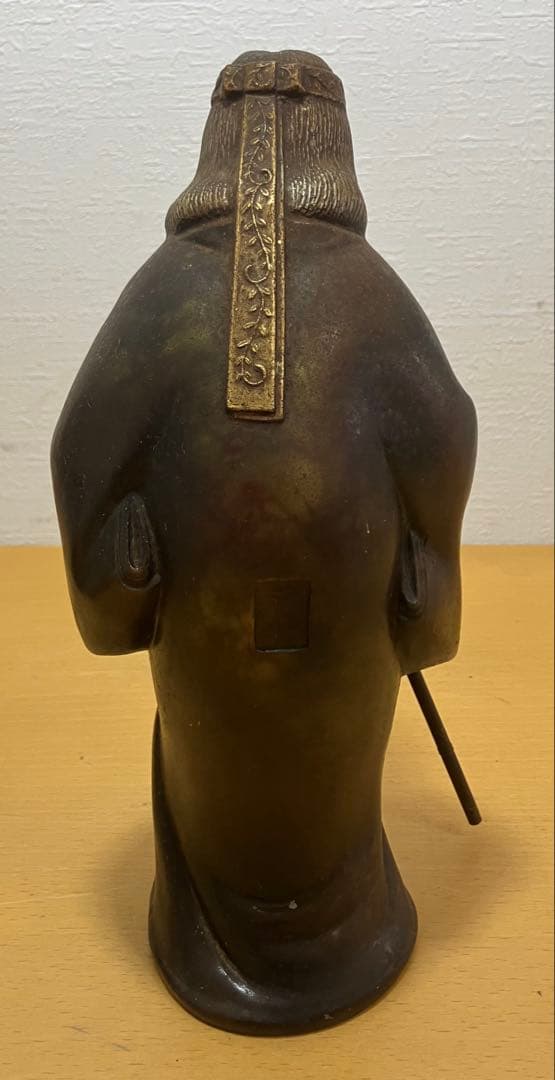 【置物】高砂人形 瑞穂 翁 嫗 日本人形 飾り 長寿 夫婦円満 縁起物 金属製