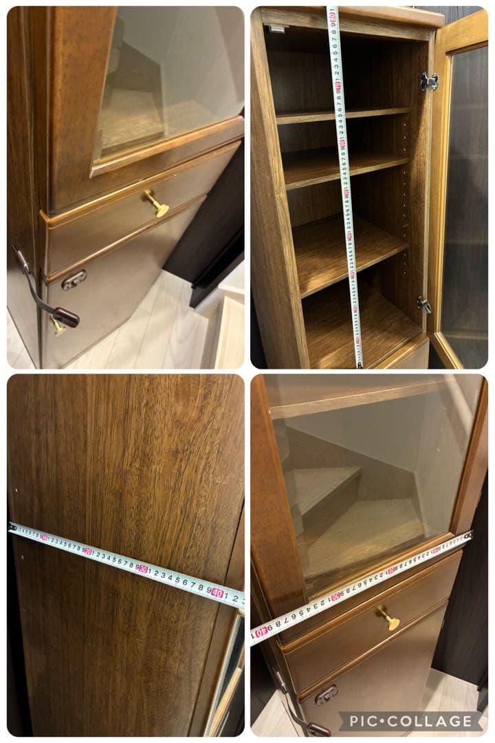 専用　1/5限定　ビンテージ　木製 ガラス扉 キャビネット コレクションケース