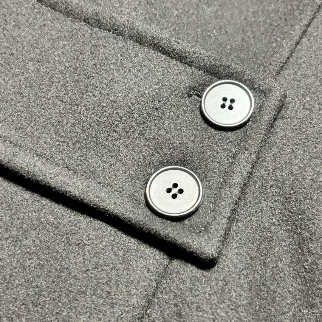 美品ZARA ブラック チェスターコート Mサイズ 大きめ襟 ロングコート ザラ