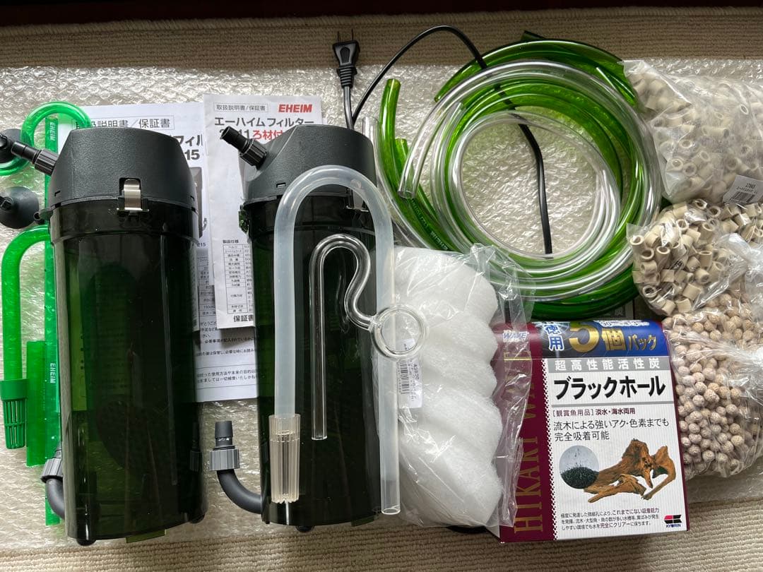 エーハイム2211&サブフィルターろ材活性炭付