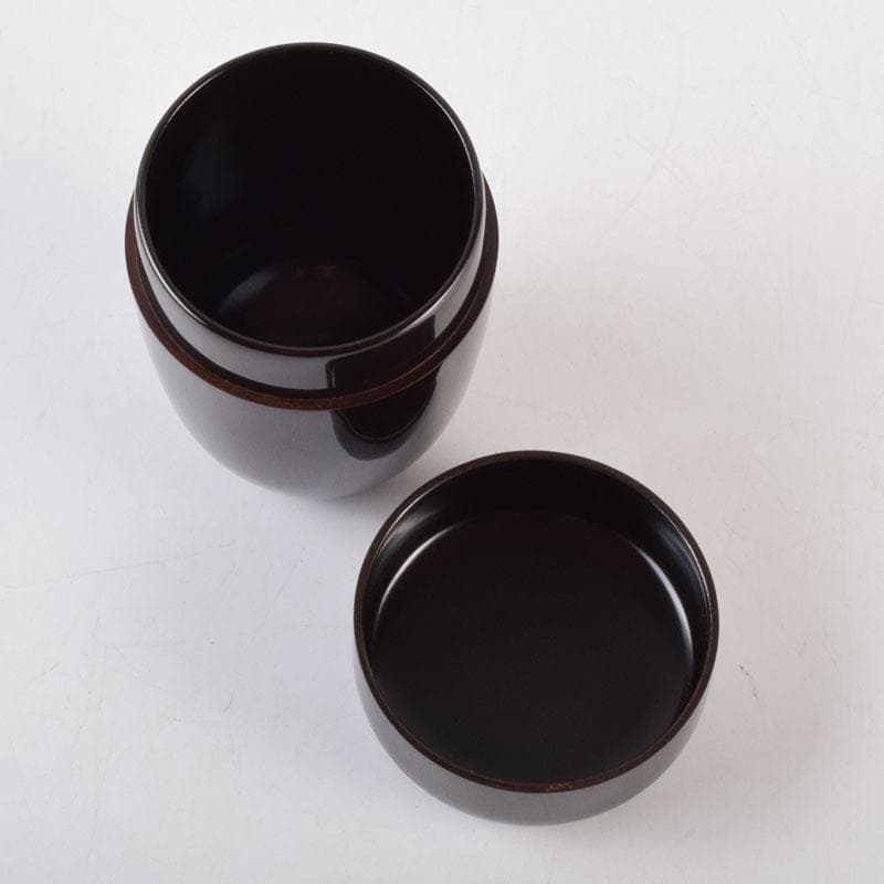 茶道具　黒漆　棗　時代箱付　V　9031