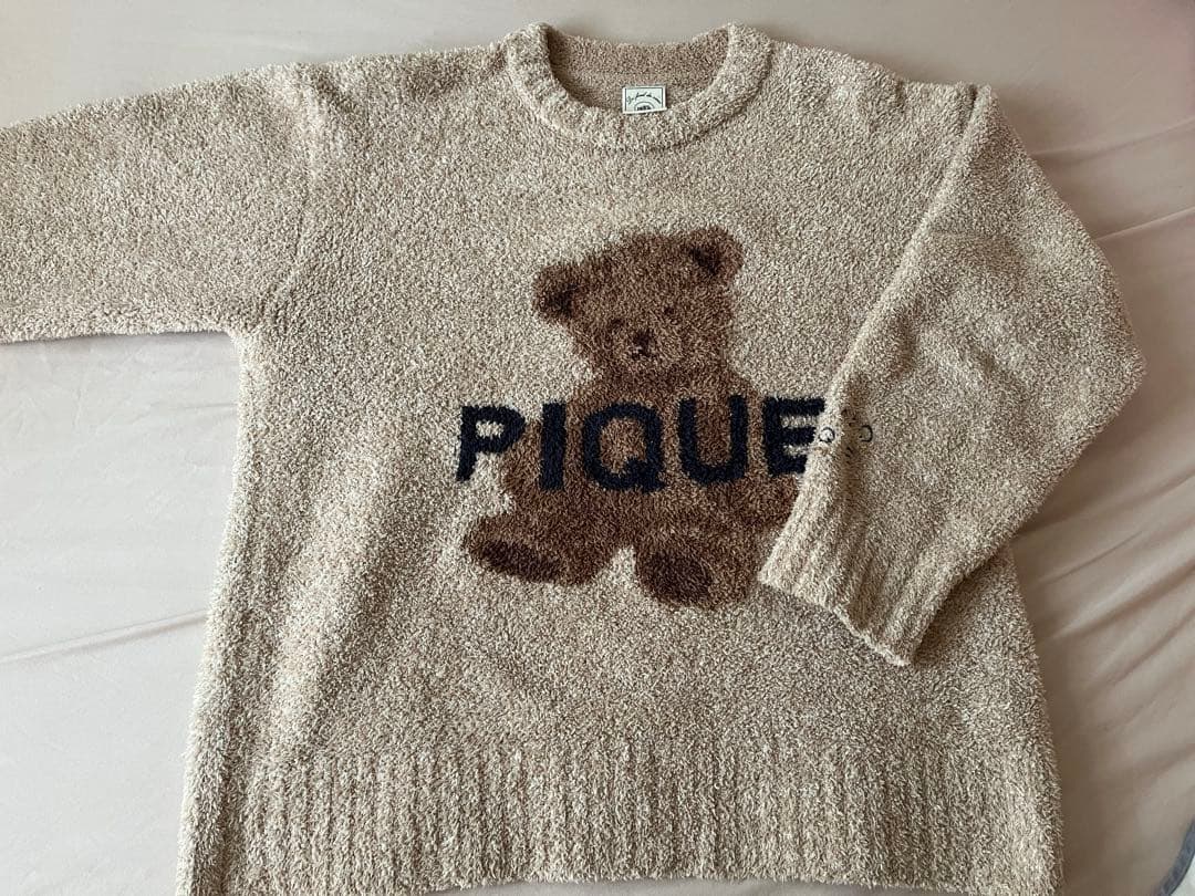 ジェラートピケ　パウダーメランジベアジャガードプルオーバー