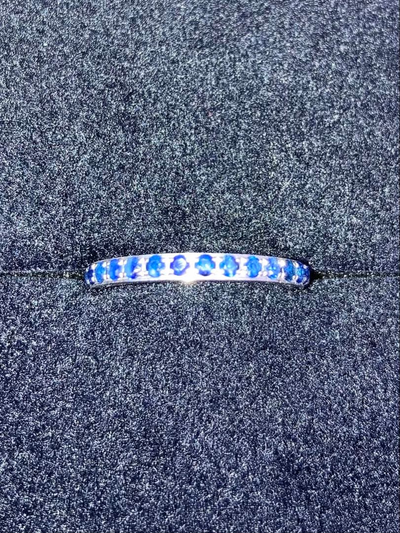 サファイア　フルエタニティ　リング K18ＷG