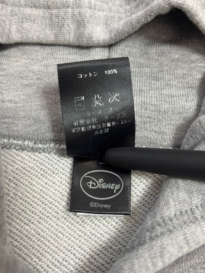 ナンバーナイン　ミッキーマウス グレー パーカー L