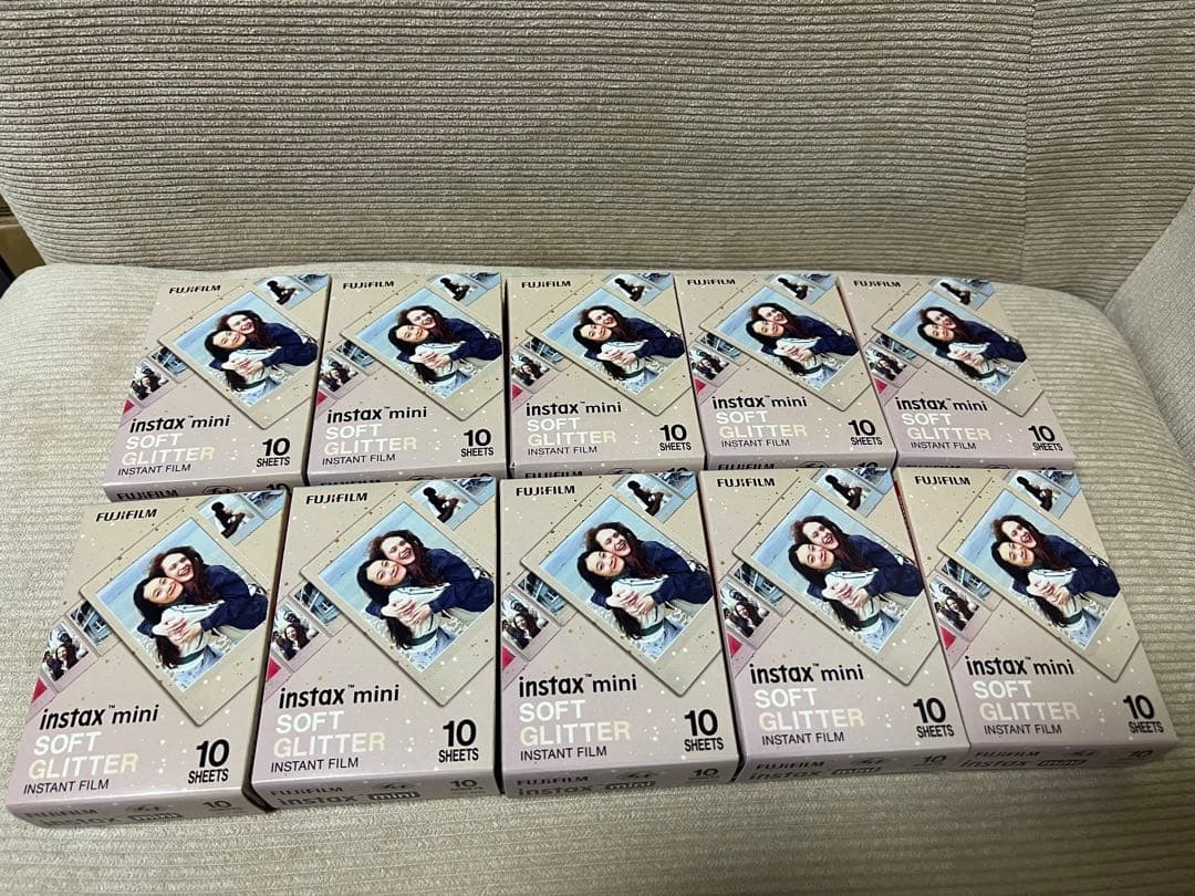 チェキ専用フィルム 絵柄入りフレームタイプ (SOFT GLITTER) 10個