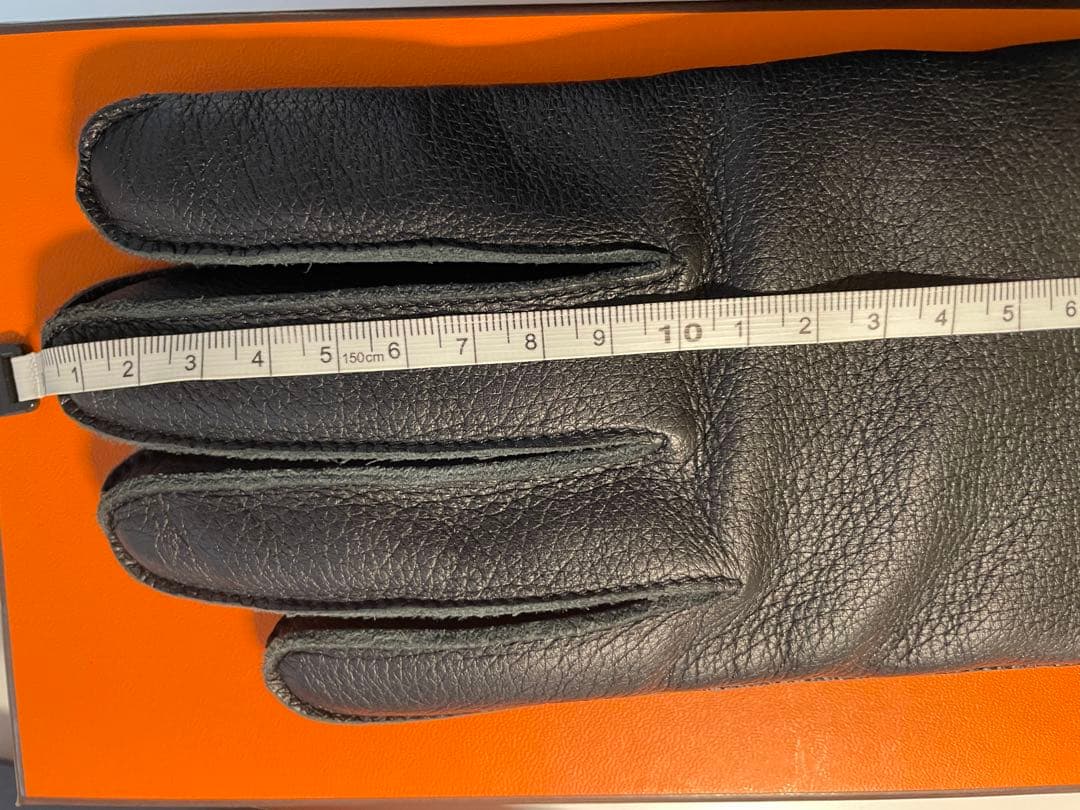 未使用 HERMES 鹿革 レザー手袋 カシミア裏地 ディアスキン サイズ8