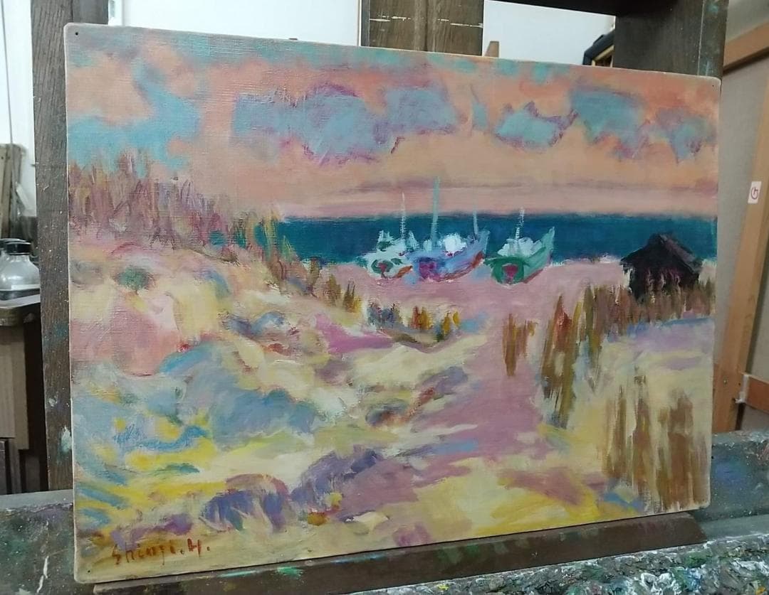 絵画「湘南の午後」P8 油絵