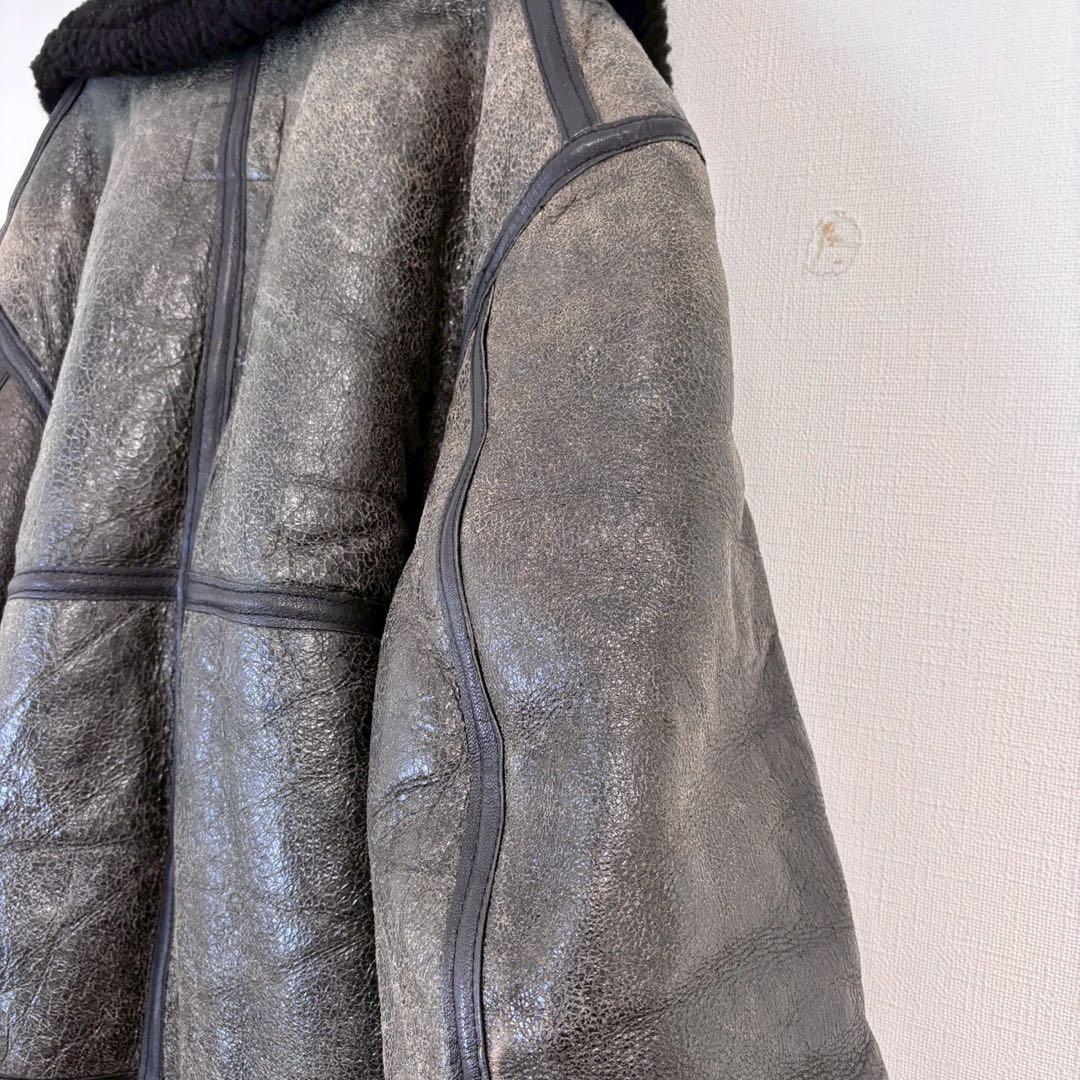 ◆アヴィレックス【L】フライトジャケット レザージャケット ボア付き A-2