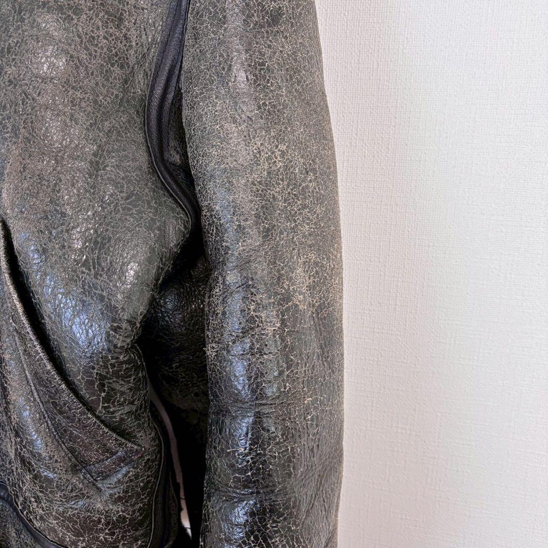 ◆アヴィレックス【L】フライトジャケット レザージャケット ボア付き A-2