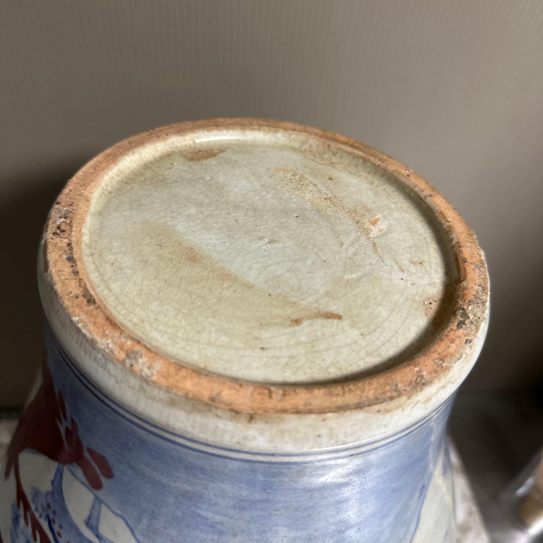 李朝、白磁、辰砂、鹿、鶴、亀図、大壺。