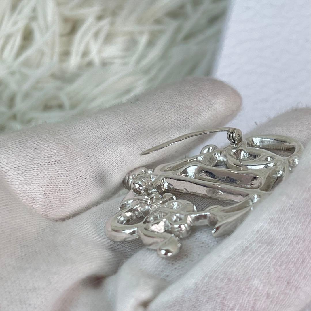 美品✨ディオールDIOR 旧ロゴ　エンブレム　ブローチ　ラインストーン