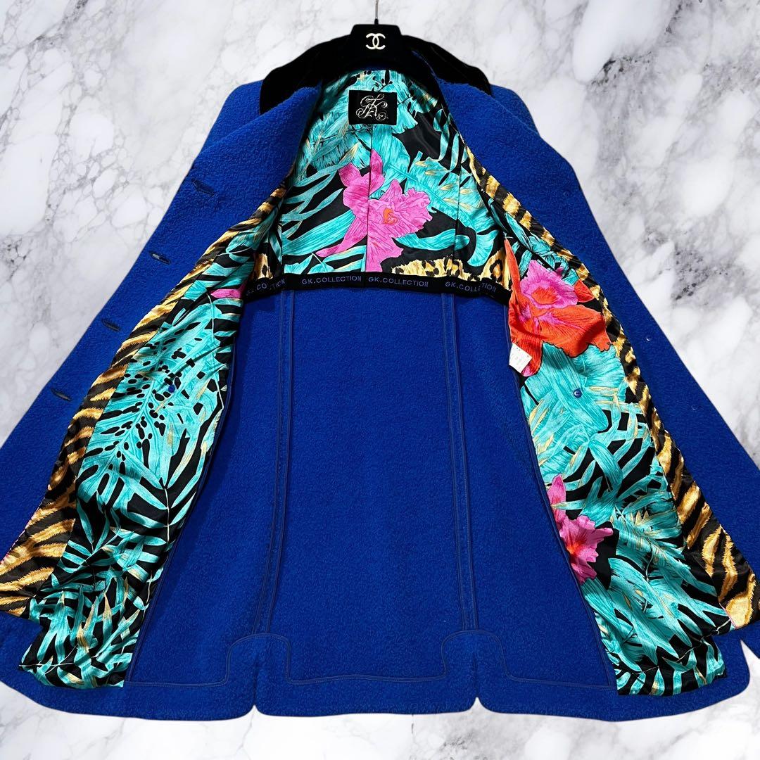 伊太利屋 イタリヤ チェスターコート アルパカ ウール レオパード ボタニカル