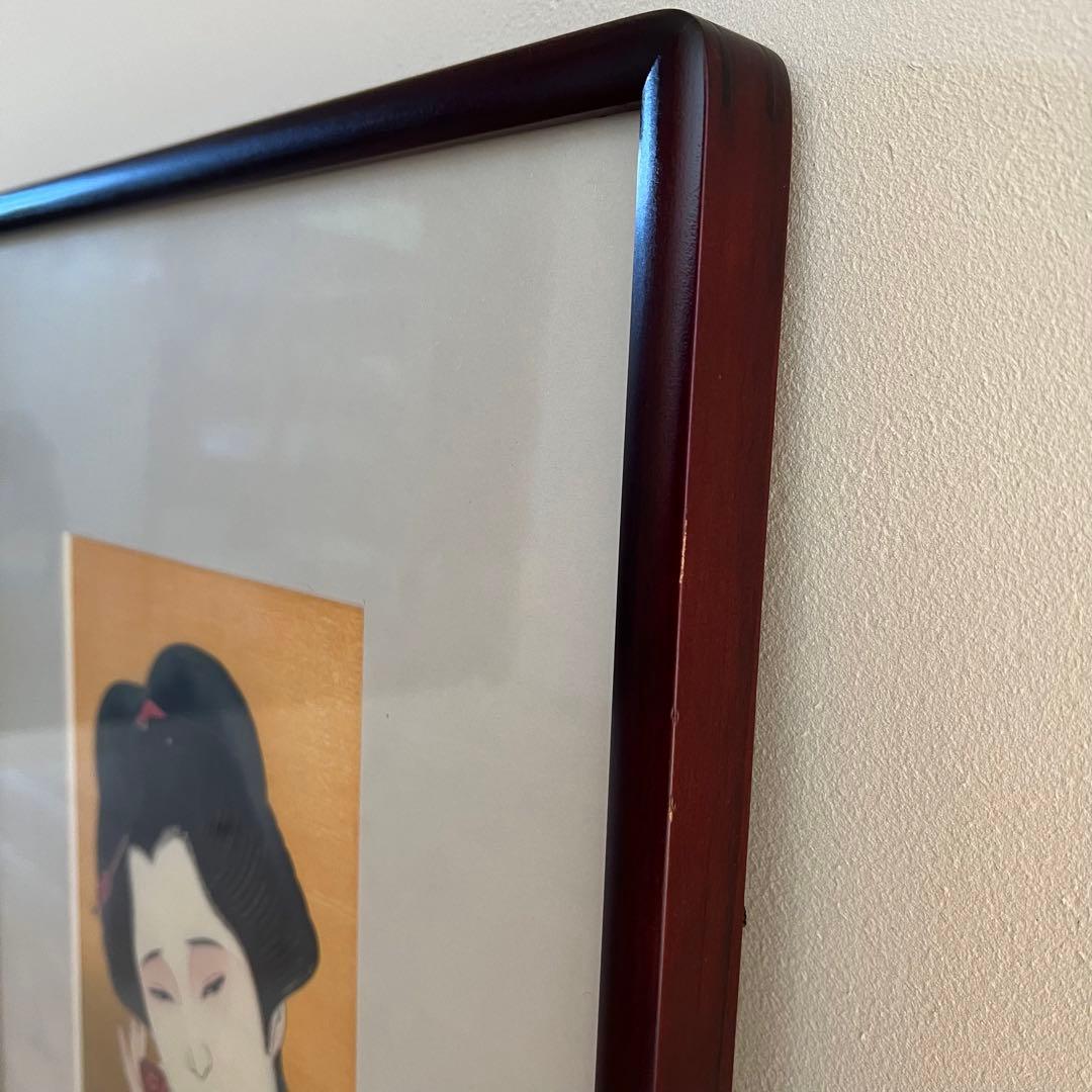 【証明書・箱付き】瀧秀水　木版画　浮世絵　美人画　想い　限定品　日本画　伝統美術