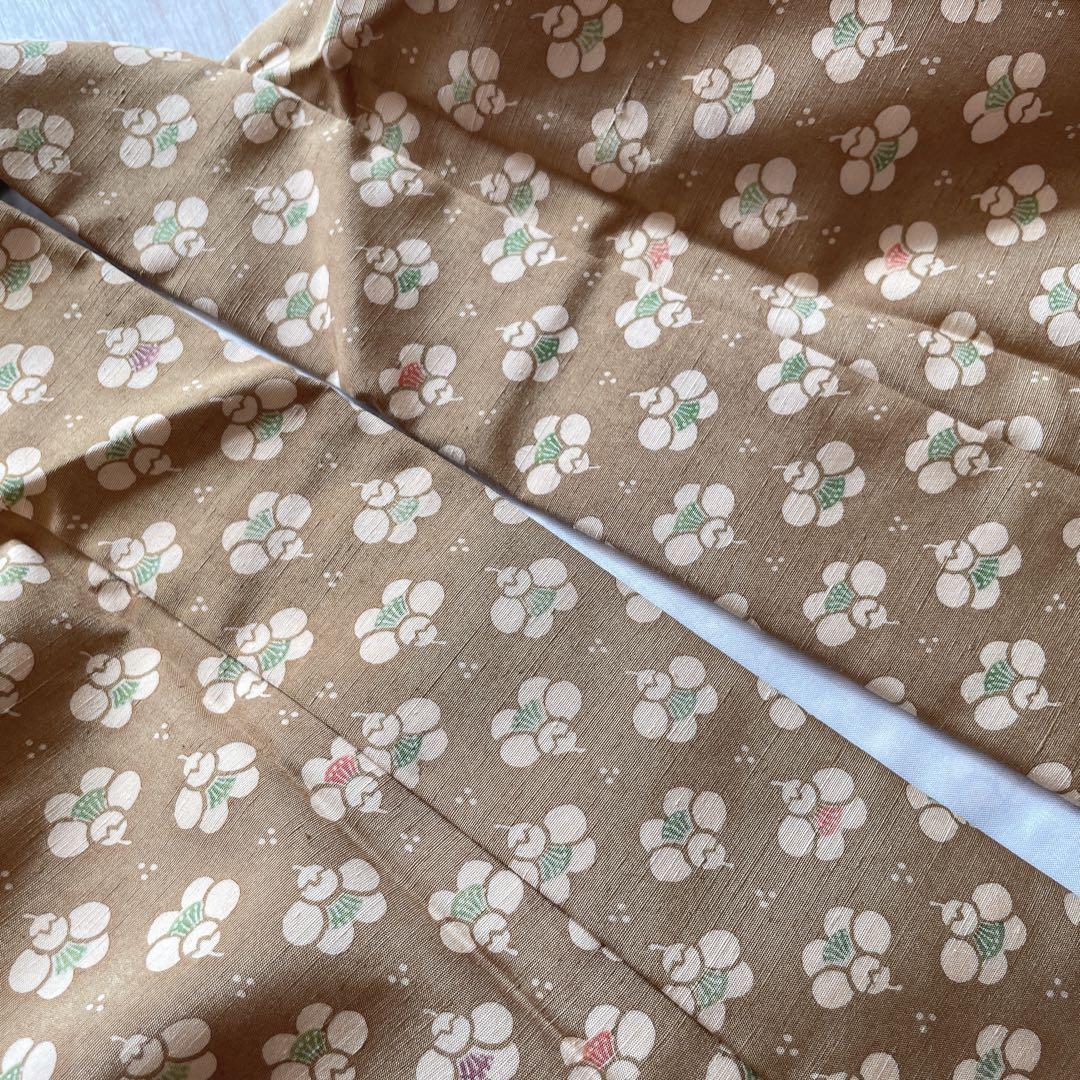 紬　フルセット　横見梅　小梅　小紋　かわいい　バチ衿　着物　H6