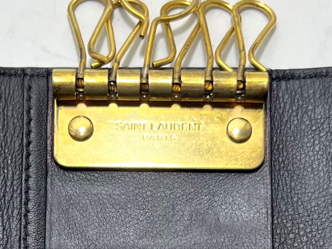 サンローラン　6連　キーケース　カードケース　ゴールド金具