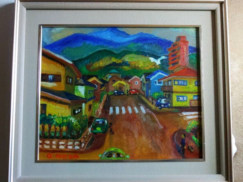 ★●特別価格●水郷田名(神奈川)の風景画　「水郷田名三丁目の春」油絵