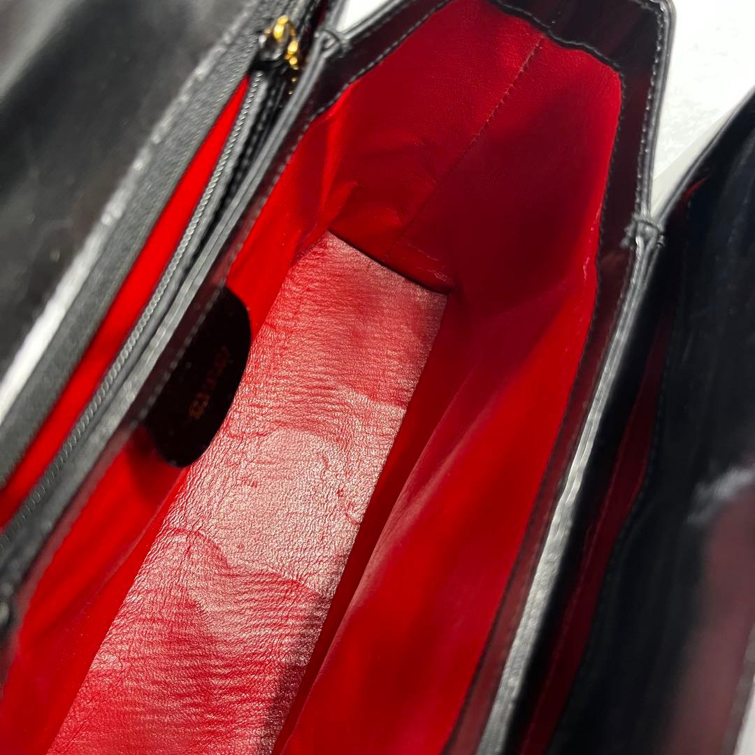 Gucci グッチ ワンショルダーバッグ カーフボックス レザー ブラック 黒