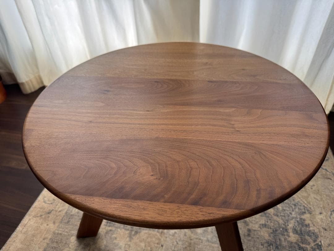 広松木工 サイドテーブル ウォールナット ブラウン 高さ調整可能