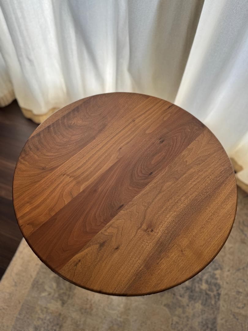 広松木工 サイドテーブル ウォールナット ブラウン 高さ調整可能