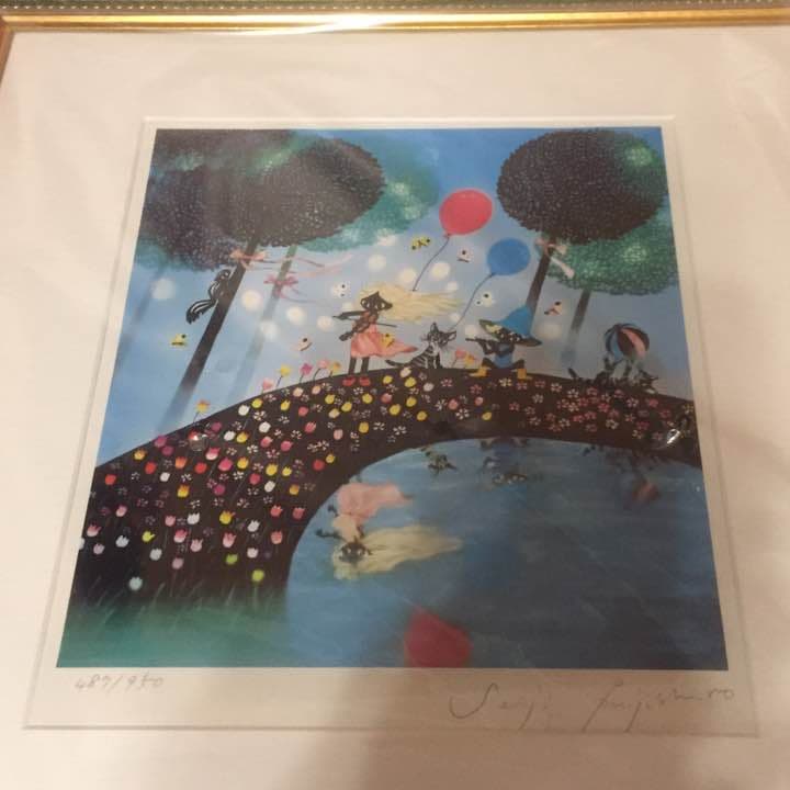 藤城清治 四季のメルヘン4点セットです。購入価格は80万円でした