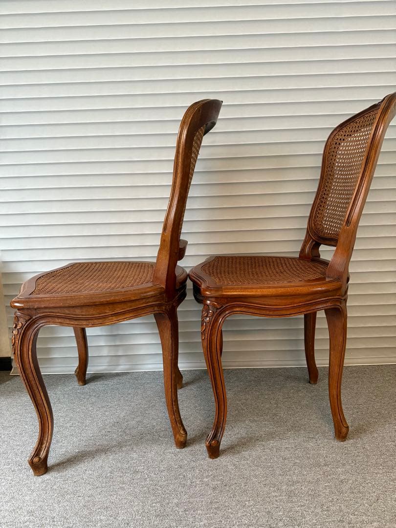 【2脚★刻印アリ】フランス アンティークチェア ダイニングチェア