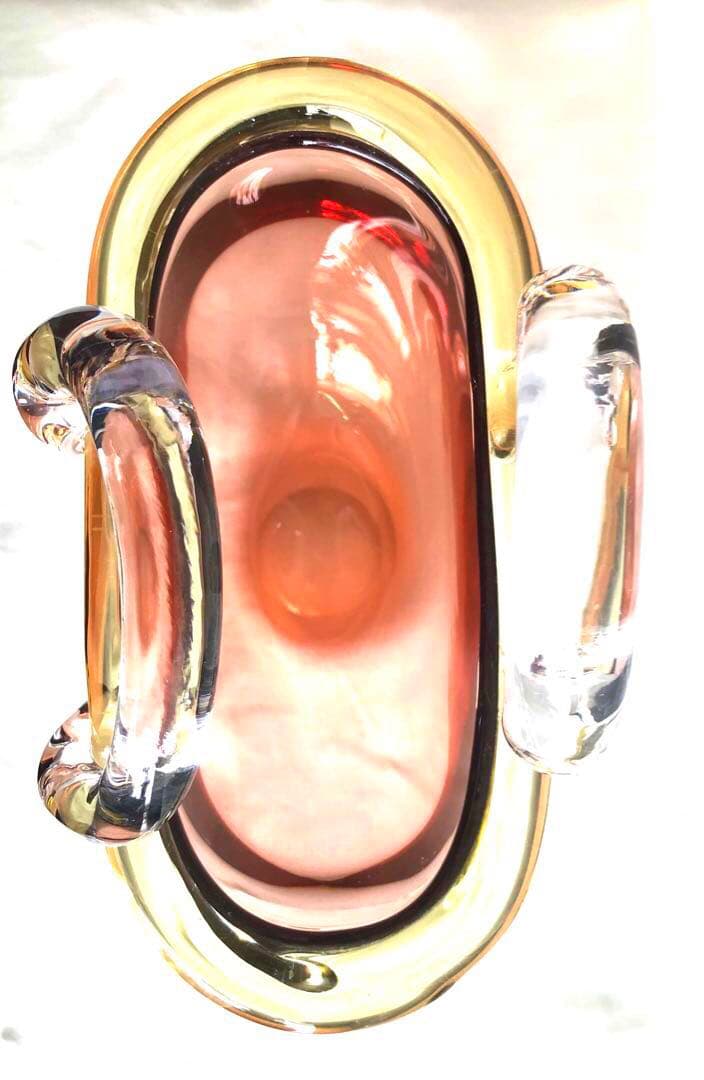 吹きガラス・花かご型花瓶&ペーパーウエイト