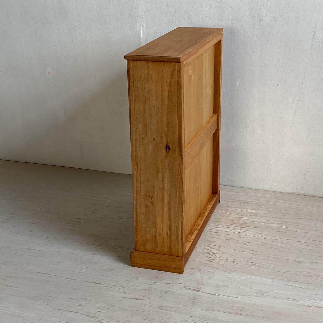 古い木製 オープンラック 3段 木製棚 陳列棚