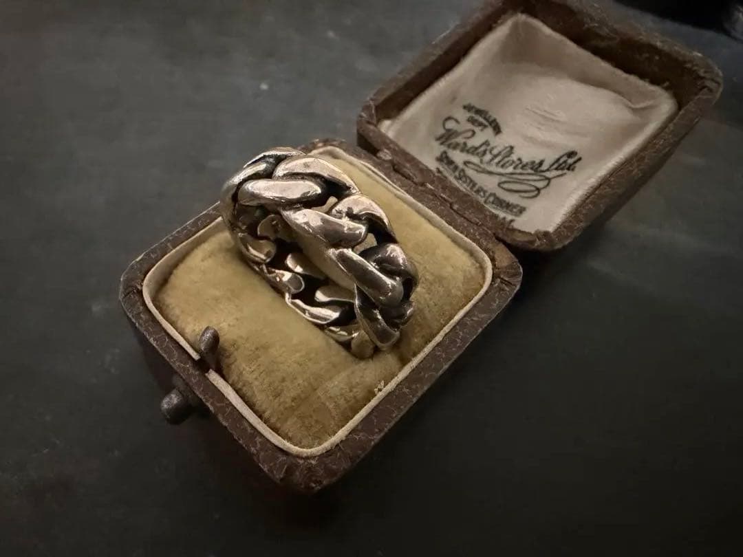希少　ヴィンテージ　シルバー　925 喜平　チェーン　リング　アンティーク