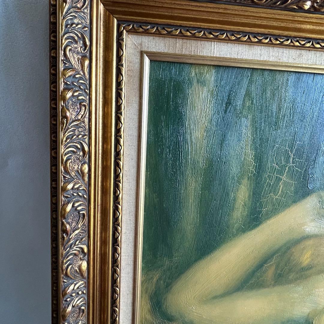 ピエール　オーギュスト・ルノワール 眠る裸婦 絵画 額縁