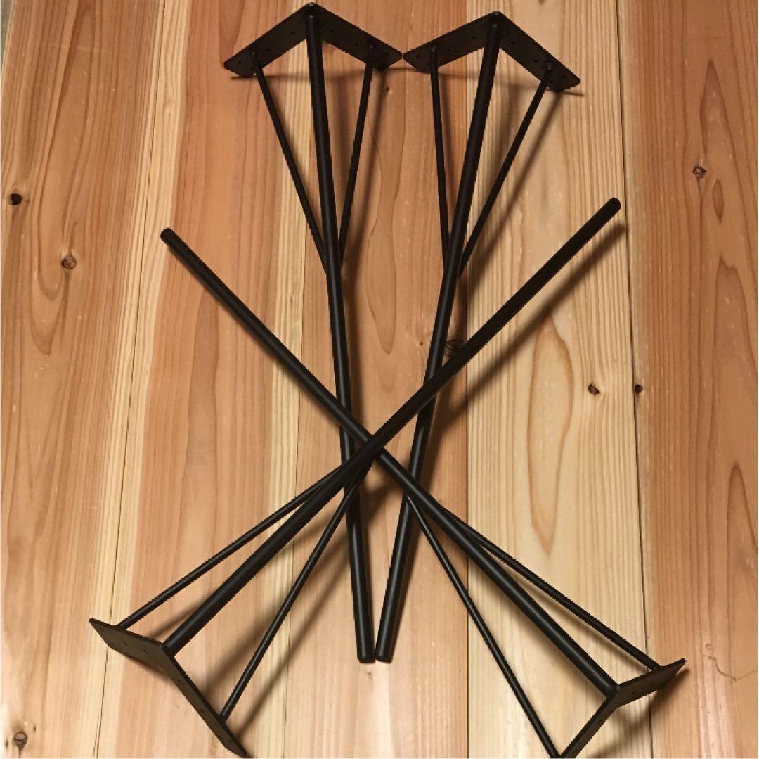 groom② 2セット　アイアンレッグ テーブル脚 角度付 700ミリ