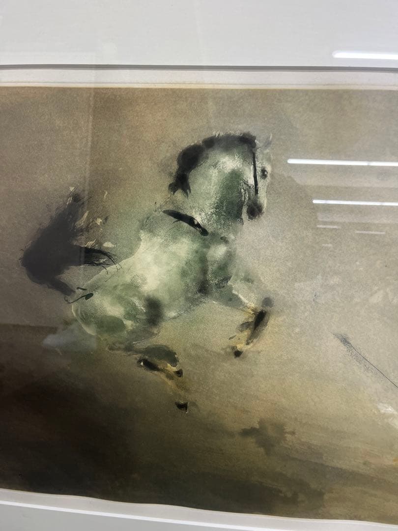 リトグラフ　モティ　乗馬　107/120 直筆サイン