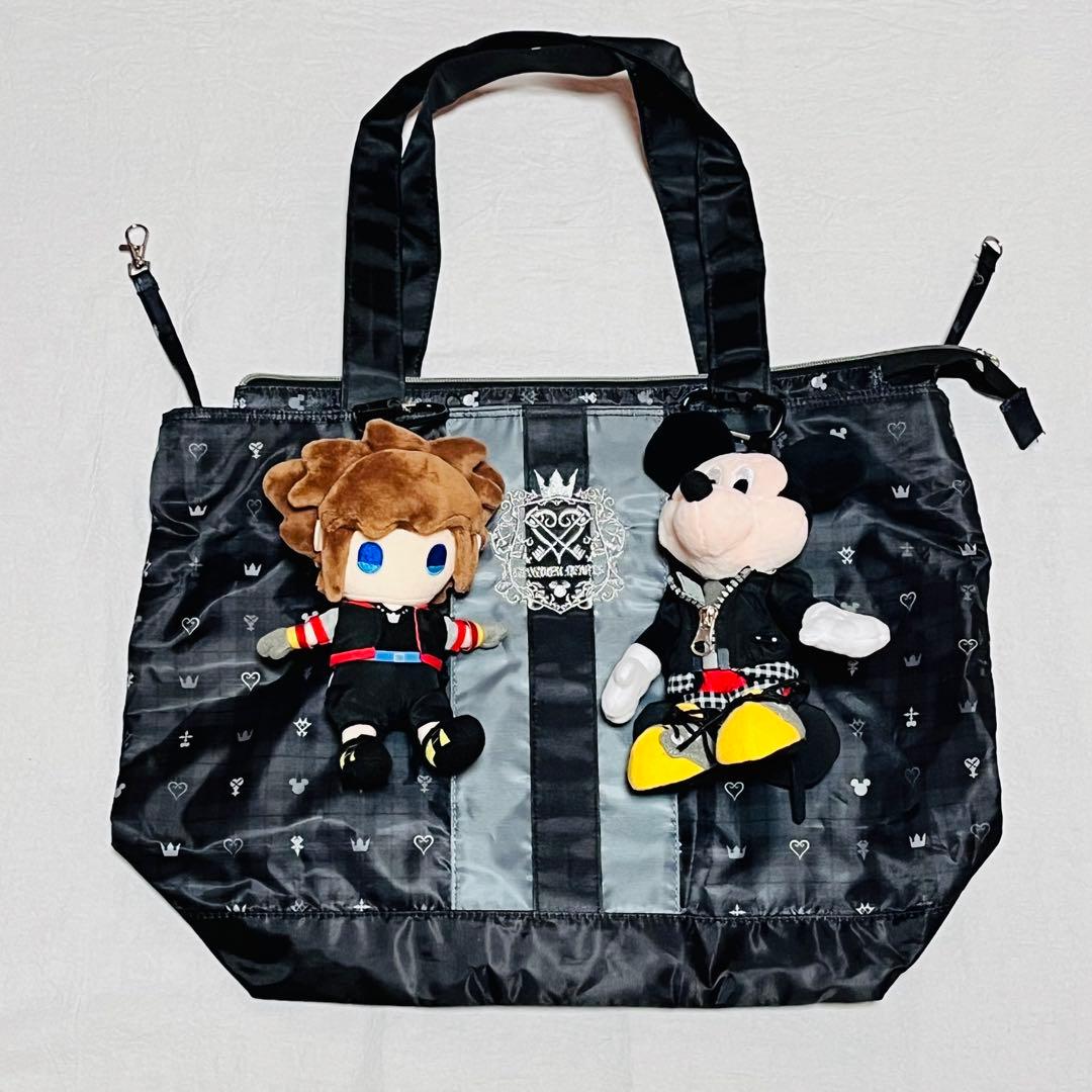 ディズニー　キングダムハーツ　トートバッグ　ソラ　王様ミッキー　ぬいぐるみ