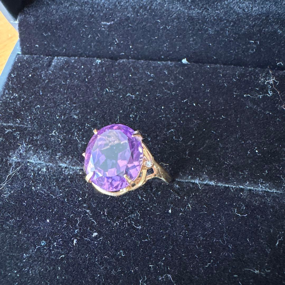 アメジストオーバルクラシカルカットリング