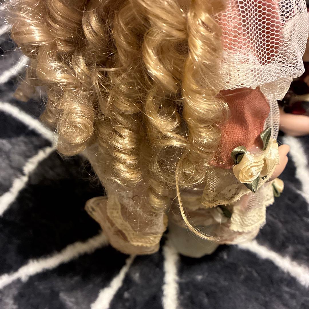 訳あり☆ビスク ドール アンティーク フレンチ 人形♡全ドレス付き ♡50.35