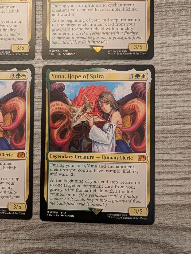 ■メルカリ便■　Mtg　スピラの希望、ユウナ　英語　４枚セット