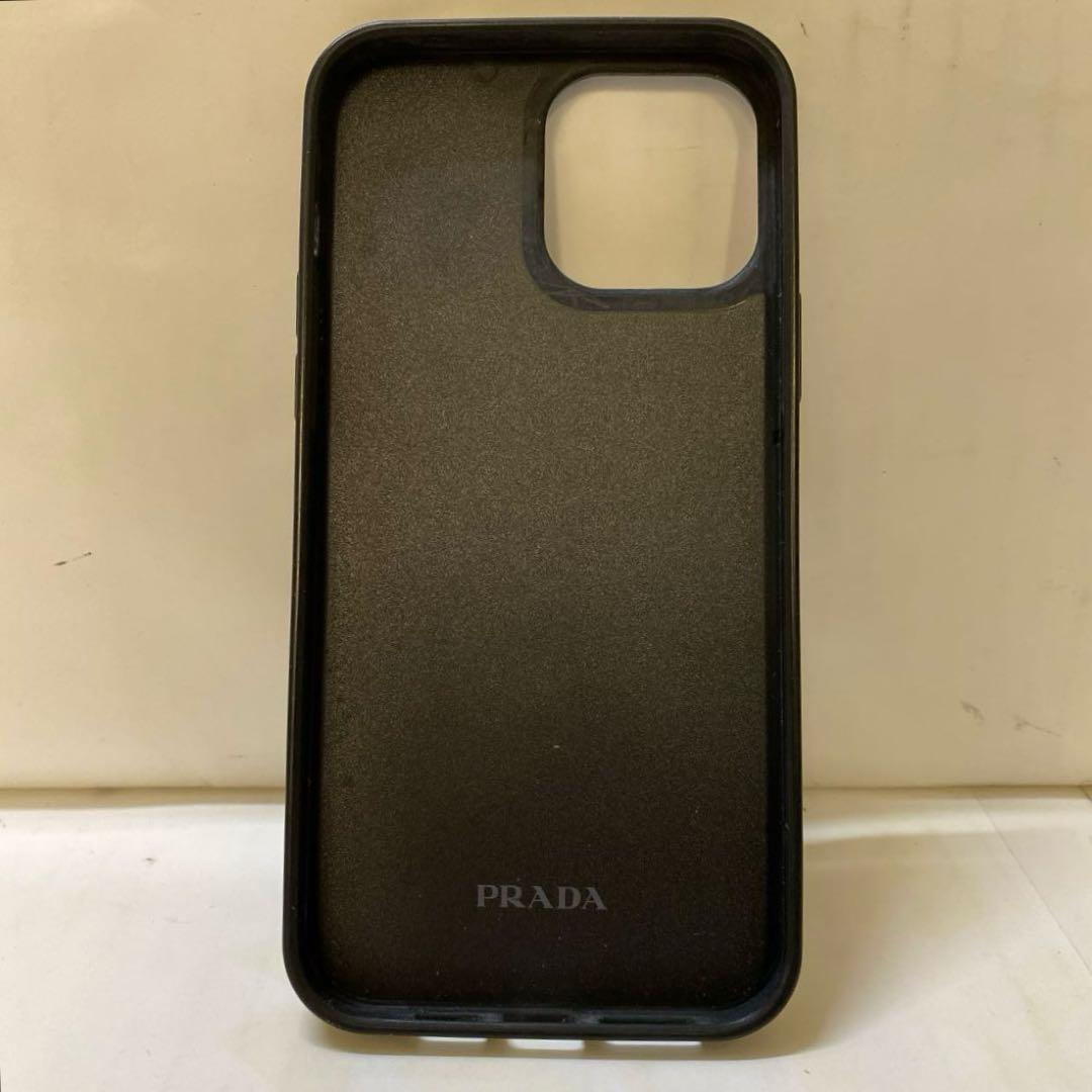LBA07-7 プラダ iPhone12 ProMAXケース サフィアーノ ロゴ
