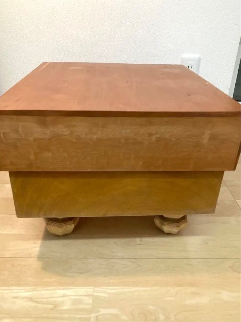 碁盤 囲碁 道産　天然木　脚付 ヘソ有 カバー付【大幅値下げしました】