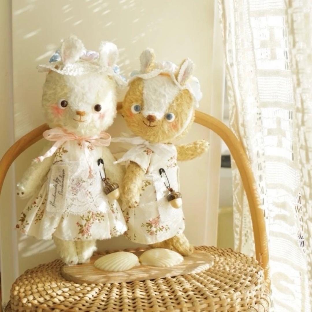 アーティストベア ぬいぐるみ 海外作家様 ハンドメイド 尻尾巻き巻きのリスちゃん