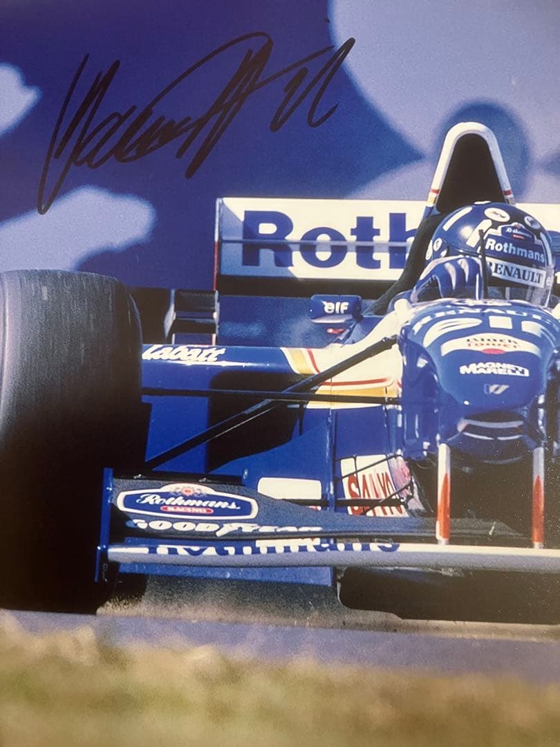 デーモン　ヒル　ウィリアムズルノー　直筆サイン　証明書付き　1995 FW17