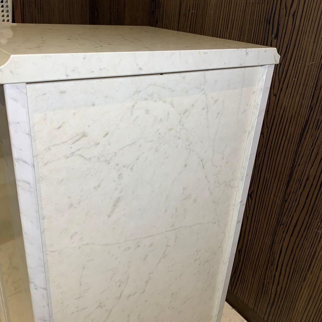 カリモク　電話台　大理石風