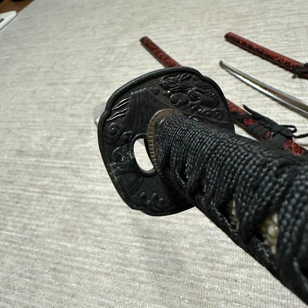 模造刀 赤黒鞘 二本セット