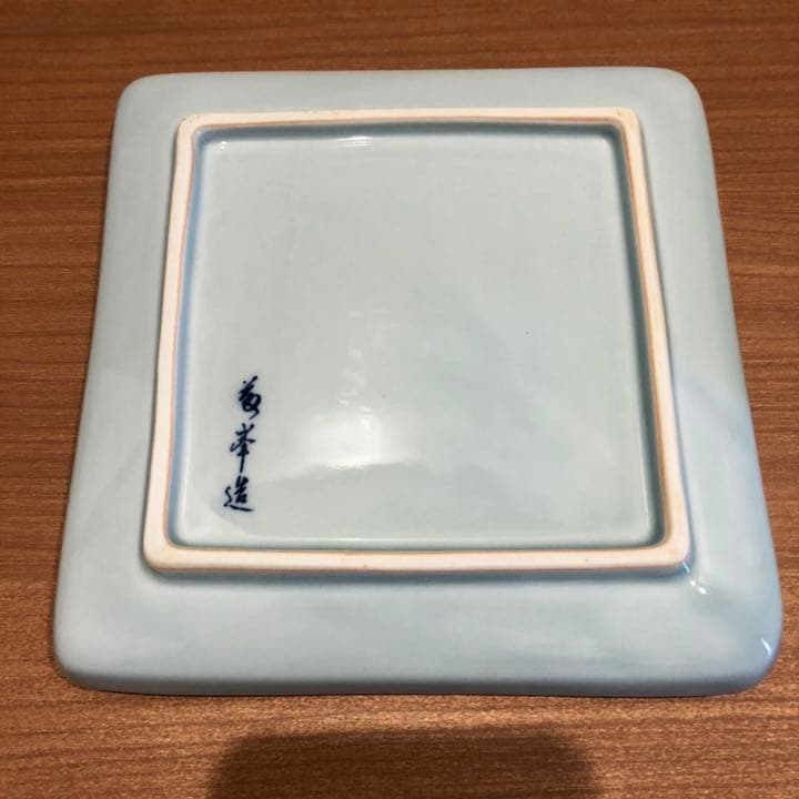 青磁　角皿　5枚組
